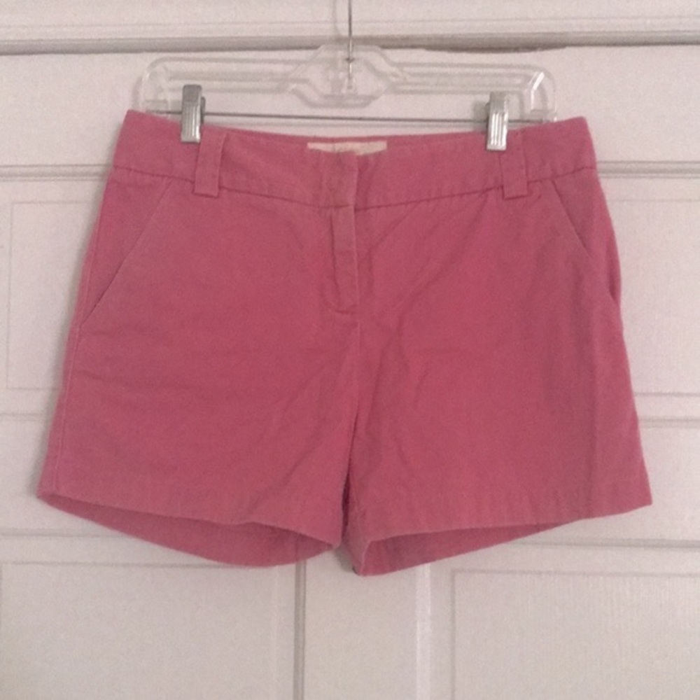 J. CREW Weathered Classic Twill PINK Chino SHORTS